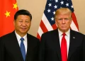 মার্কিন প্রেসিডেন্ট ডোনাল্ড ট্রাম্প শি জিনপিংয়ের সঙ্গে
